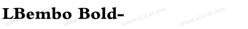 LBembo Bold字体转换